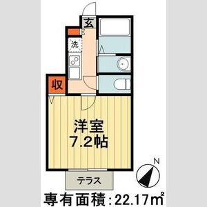 1K 間取り図