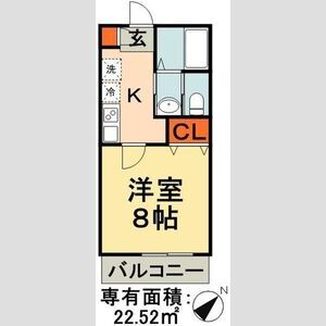 1K 間取り図
