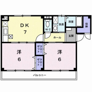 2DK 間取り図