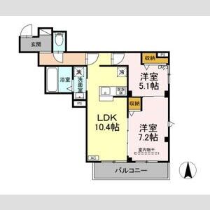 2LDK 間取り図