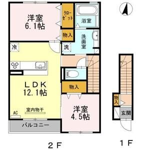 2LDK 間取り図