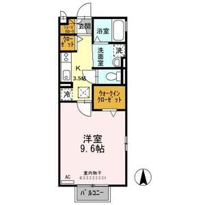 1K 間取り図