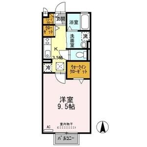 1K 間取り図