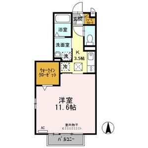 1K 間取り図
