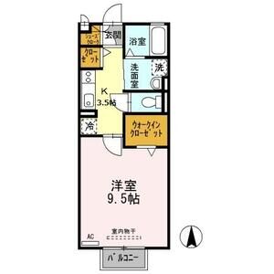 1K 間取り図