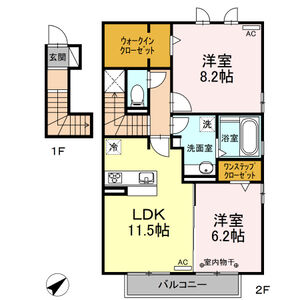 2LDK 間取り図