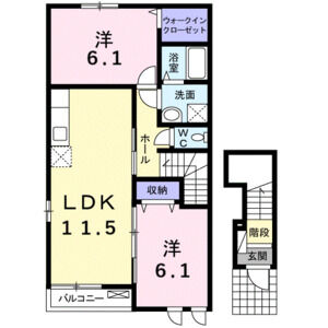 2LDK 間取り図