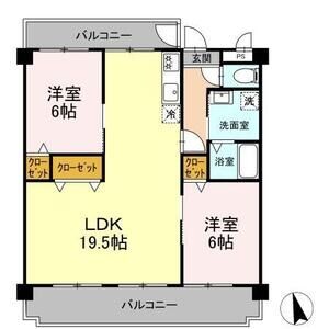 2LDK 間取り図