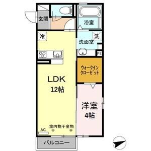 1LDK 間取り図