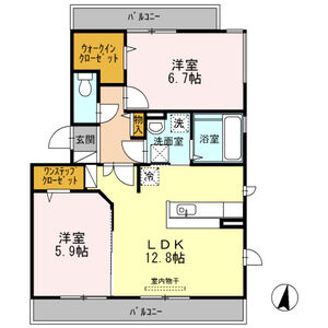 2LDK 間取り図