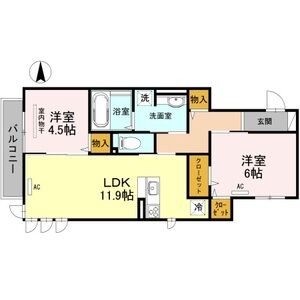 2LDK 間取り図