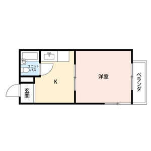 1DK 間取り図