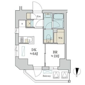 1DK 間取り図
