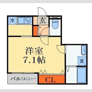 1K 間取り図