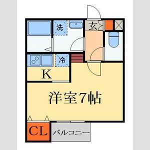 1K 間取り図