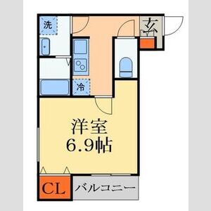1K 間取り図