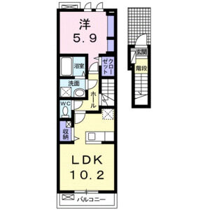 1LDK 間取り図