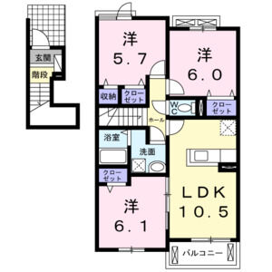 3LDK 間取り図