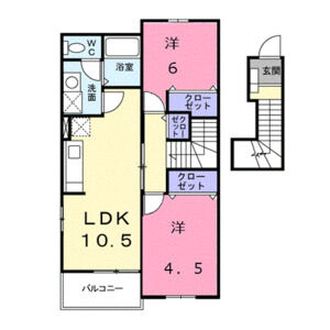 2LDK 間取り図