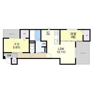 2LDK 間取り図