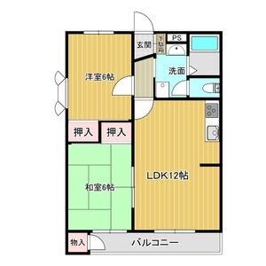 2LDK 間取り図