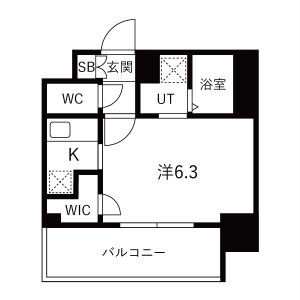 1K 間取り図