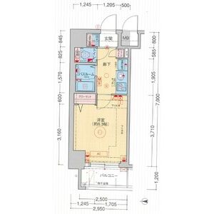 1K 間取り図