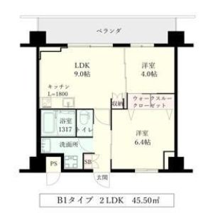 2LDK 間取り図