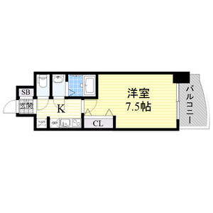 1K 間取り図