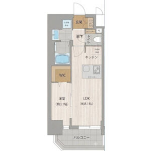 1LDK 間取り図