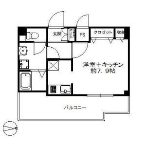 1K 間取り図