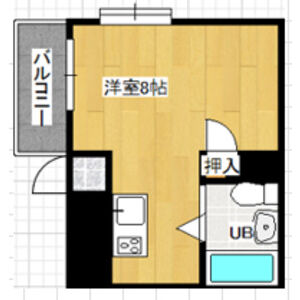 1K 間取り図