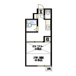 1K 間取り図