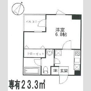 1K 間取り図