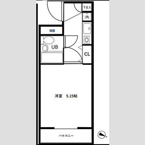 1K 間取り図