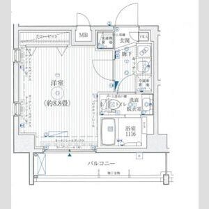 1K 間取り図