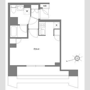 1K 間取り図