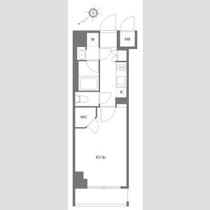 1K 間取り図
