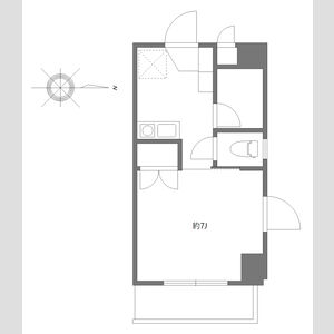 1K 間取り図