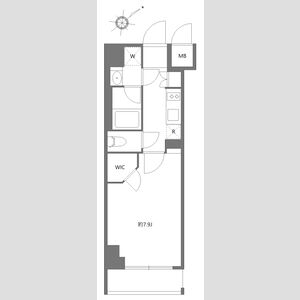 1K 間取り図