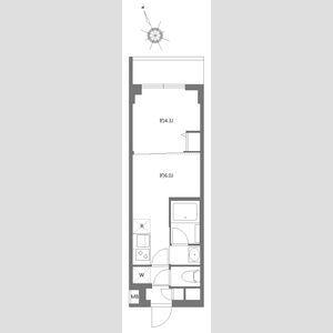 1DK 間取り図