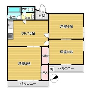 3DK 間取り図