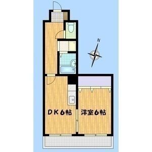 1DK 間取り図
