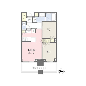 2LDK 間取り図