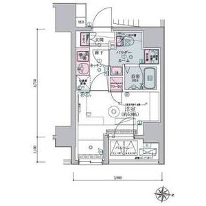 1K 間取り図