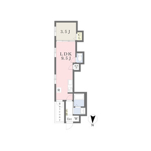 1LDK 間取り図