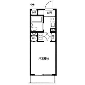 ワンルーム 間取り図
