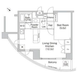 1LDK 間取り図