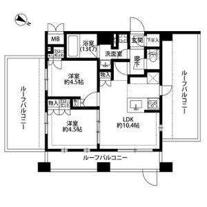 2LDK 間取り図