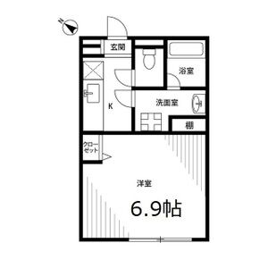 1K 間取り図